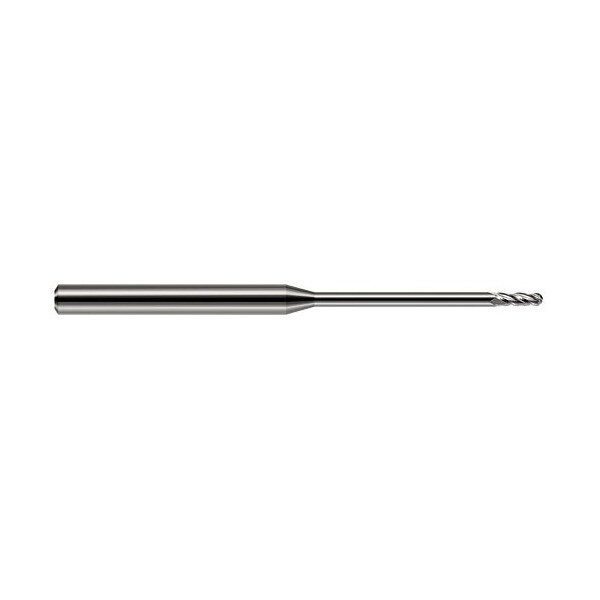 Harvey Tool 0.062in. 1/16 Cutter dia x 0.186in. Length of Cut x 0.95in. Reach Carbide Ball End Mill, 2 Flutes 753462 - main